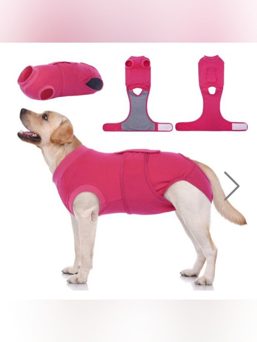 Kuoser Dog Recovery Suit XL Pink NWT Spay Neuter Surgery Onesie